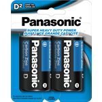 Panasonic UM1NPA2BCA Super Heavy Duty D Batteries - 2 Pack
