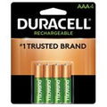 DURACELL RECHARGEABLE AAA Nickel Metal Hydride Battery PACK OF 4