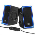 ACCESSORY POWER GOgroove SonaVERSE O2i Stereo Computer Speakers with LED Accent Lights BLK