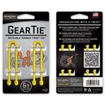 GEAR TIE 6"- YELLOW 2PK