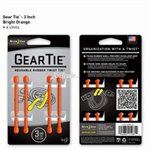 Gear Tie de 3 pouces orange vif de Nite Ize (4 unités)