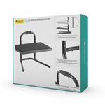 Appuie-pied en acier réglable en hauteur avec poignée