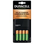 DURACELL Chargeur et batteries rechargeables (4xAA Nickel Metal Hydride incluses)