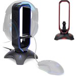 ACCESSORY POWER - ENHANCE 3-In-1 Headset Stand Black with USB Ports