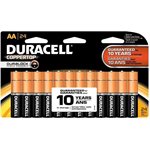 DURACELL COPPERTOP AA Alkaline Battery PACK OF 24 - Open/Broken box